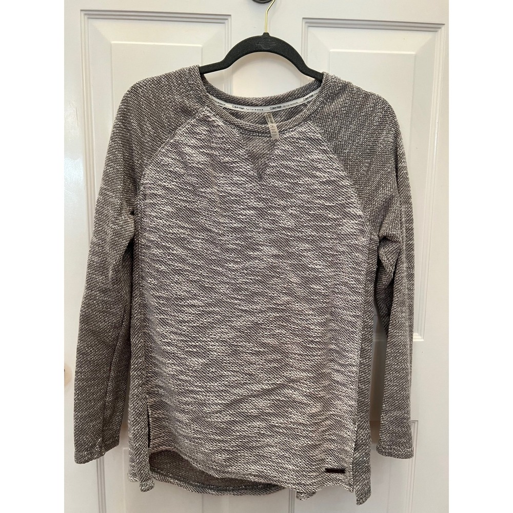 Calvin Klein oversized sports knit top, (M), variations of gray